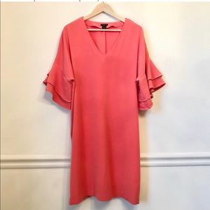 Ann Taylor Coral bell sleeve dress